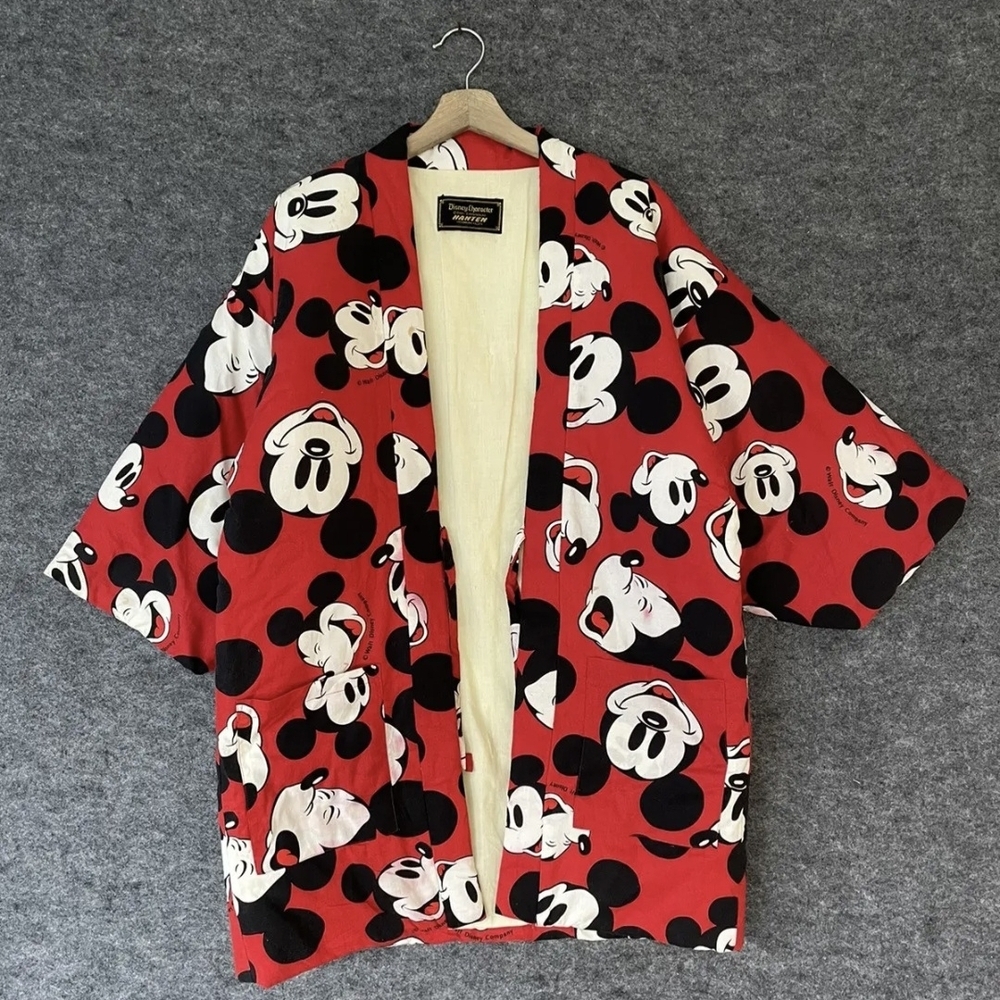 Vintagw 90's Red Mickey Mouse Kimono Jacket (From Japan)